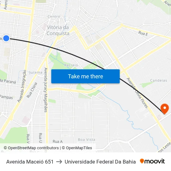 Avenida Maceió 651 to Universidade Federal Da Bahia map