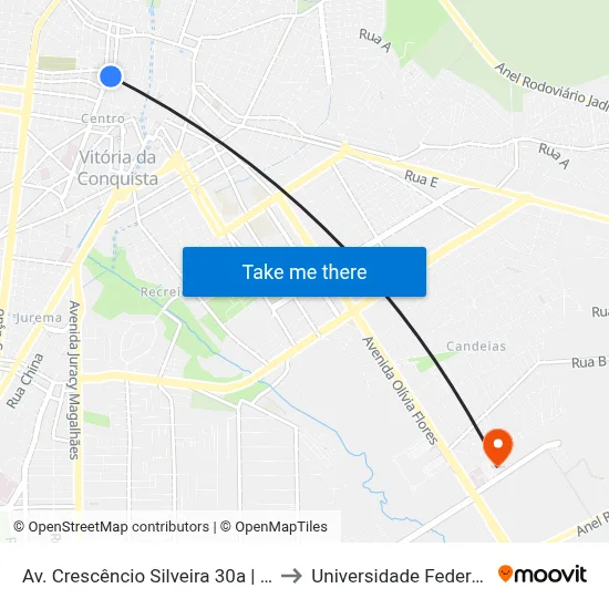 Av. Crescêncio Silveira 30a | Sup. São José to Universidade Federal Da Bahia map