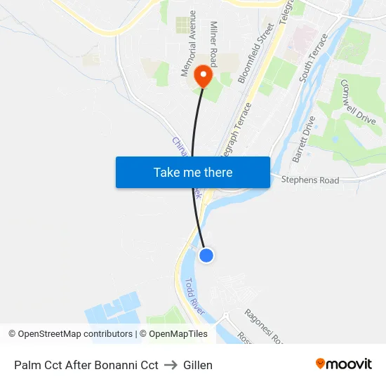 Palm Cct After Bonanni Cct to Gillen map