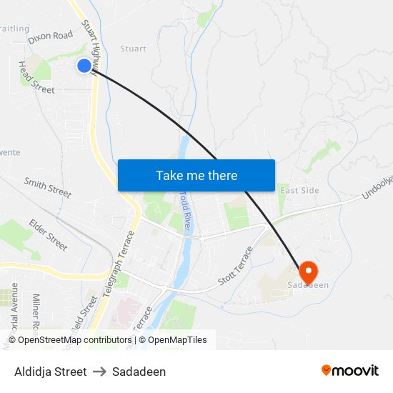 Aldidja Street to Sadadeen map