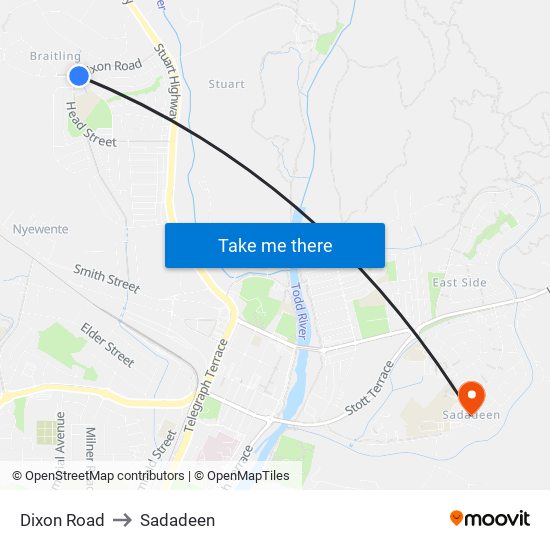 Dixon Road to Sadadeen map