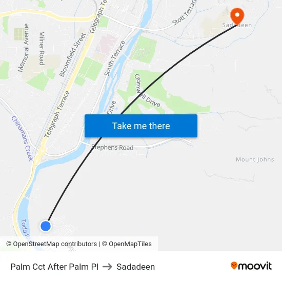 Palm Cct After Palm Pl to Sadadeen map