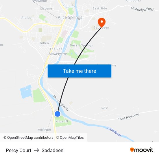 Percy Court to Sadadeen map