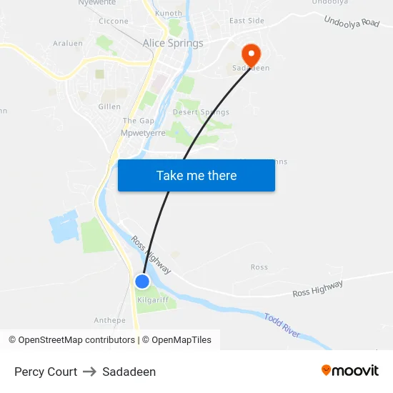 Percy Court to Sadadeen map