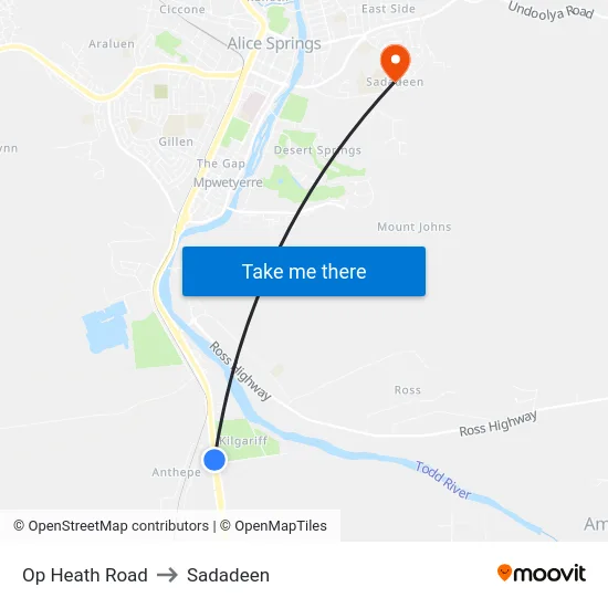 Op Heath Road to Sadadeen map