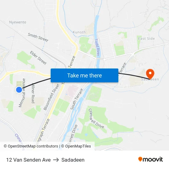12 Van Senden Ave to Sadadeen map
