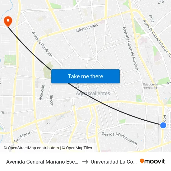 Avenida General Mariano Escobedo, 604 to Universidad La Concordia map