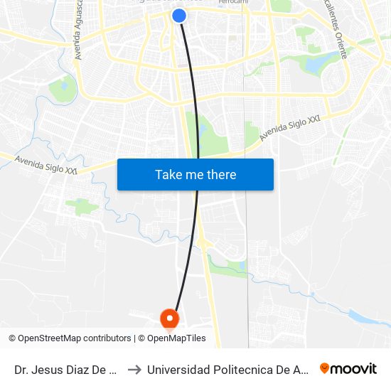Dr. Jesus Diaz De Leon, 337 to Universidad Politecnica De Aguascalientes map