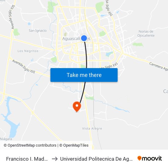 Francisco I. Madero, 502 to Universidad Politecnica De Aguascalientes map