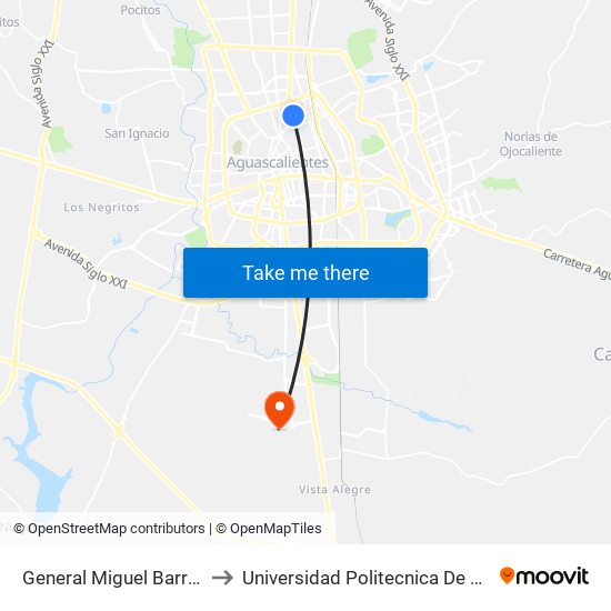 General Miguel Barragán, 1224 to Universidad Politecnica De Aguascalientes map