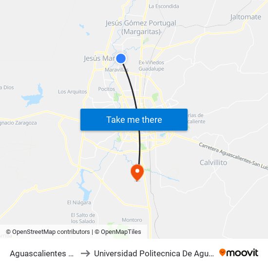 Aguascalientes 53, 803 to Universidad Politecnica De Aguascalientes map