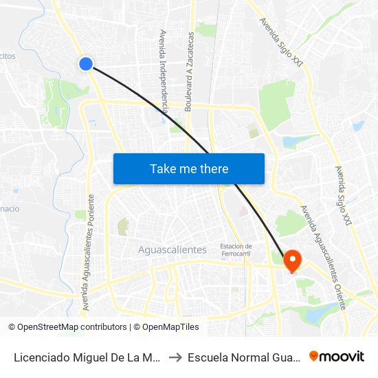 Licenciado Miguel De La Madrid Hurtado, 217 to Escuela Normal Guadalupe Victoria map