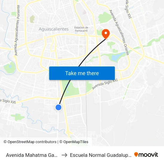Avenida Mahatma Gandhi, 601 to Escuela Normal Guadalupe Victoria map