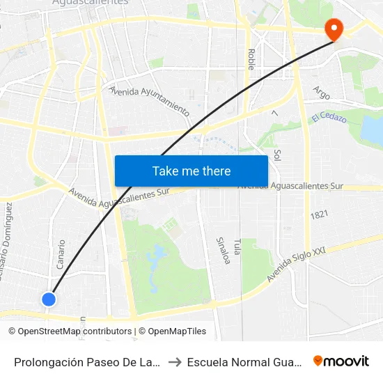 Prolongación Paseo De La Asunción, 4702a to Escuela Normal Guadalupe Victoria map