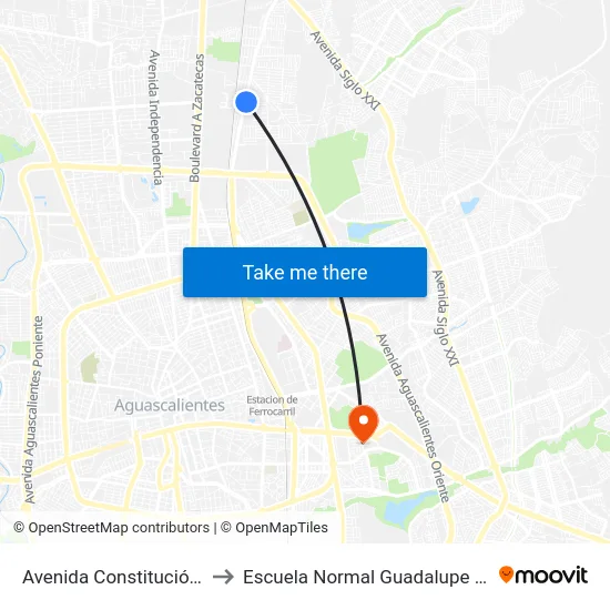 Avenida Constitución, 603 to Escuela Normal Guadalupe Victoria map