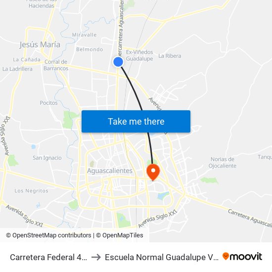 Carretera Federal 45, 81 to Escuela Normal Guadalupe Victoria map