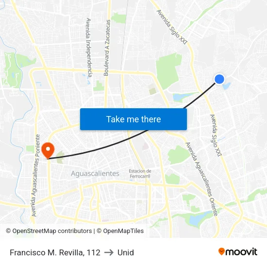 Francisco M. Revilla, 112 to Unid map