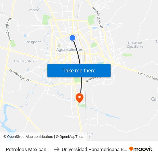 Petróleos Mexicanos, 602 to Universidad Panamericana Bonaterra map