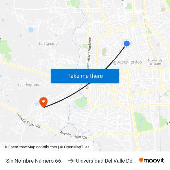 Sin Nombre Número 662, 102a to Universidad Del Valle De Mexico map