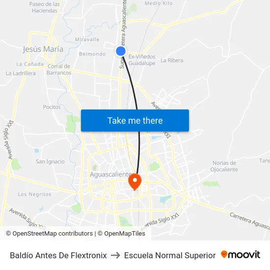 Baldío Antes De Flextronix to Escuela Normal Superior map