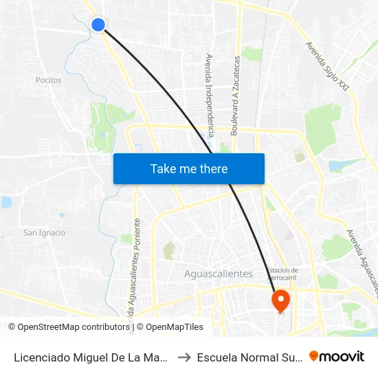 Licenciado Miguel De La Madrid, 998 to Escuela Normal Superior map