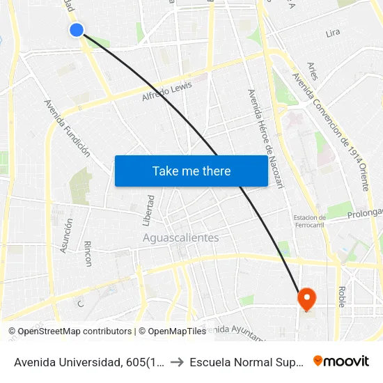 Avenida Universidad, 605(1901) to Escuela Normal Superior map