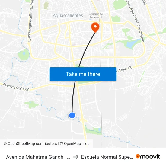 Avenida Mahatma Gandhi, 816 to Escuela Normal Superior map