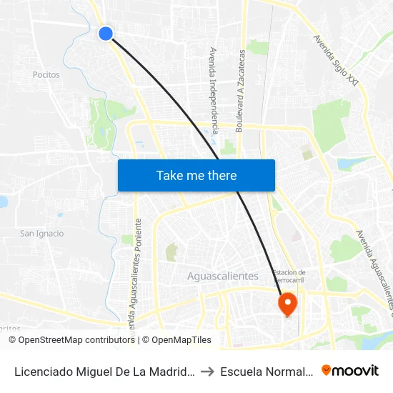 Licenciado Miguel De La Madrid Hurtado, 2602 to Escuela Normal Superior map