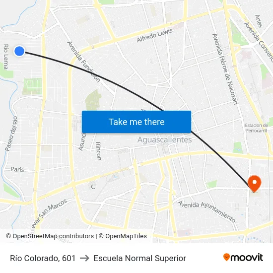Río Colorado, 601 to Escuela Normal Superior map