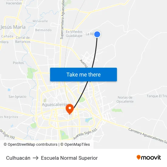 Culhuacán to Escuela Normal Superior map