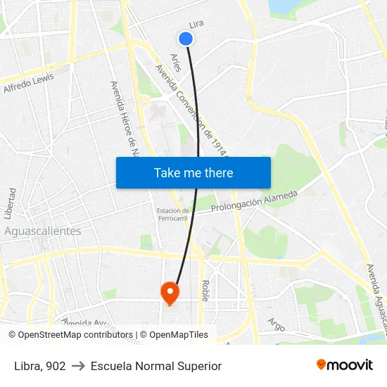 Libra, 902 to Escuela Normal Superior map
