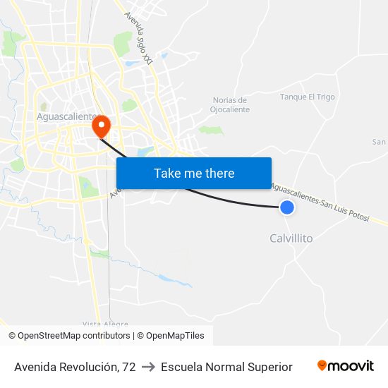 Avenida Revolución, 72 to Escuela Normal Superior map