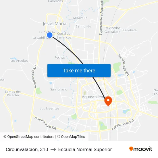 Circunvalación, 310 to Escuela Normal Superior map