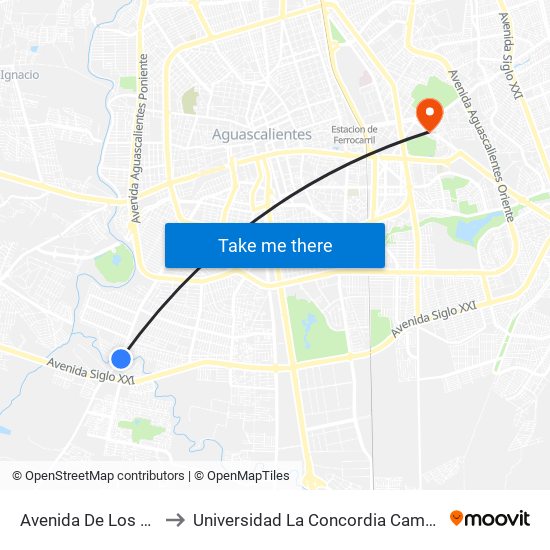Avenida De Los Maestros, 308 to Universidad La Concordia Campus Forum Internacional map