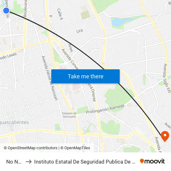 No Name to Instituto Estatal De Seguridad Publica De Aguascalientes map
