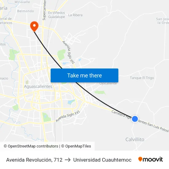 Avenida Revolución, 712 to Universidad Cuauhtemoc map