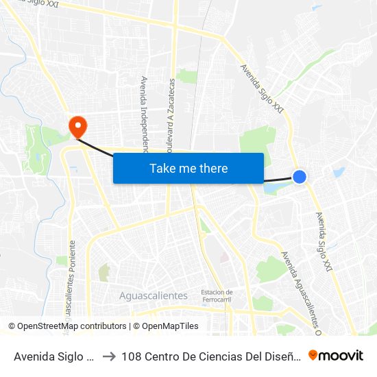 Avenida Siglo Xxi, 106a to 108 Centro De Ciencias Del Diseño Y Construcción map