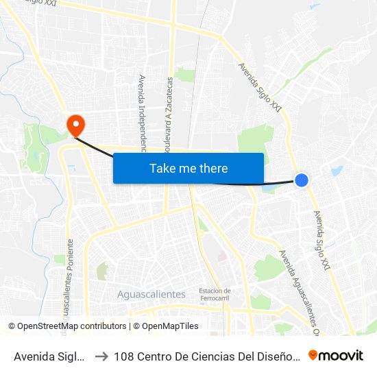 Avenida Siglo Xxi, Ct to 108 Centro De Ciencias Del Diseño Y Construcción map