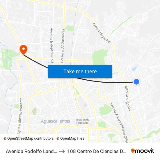 Avenida Rodolfo Landeros Gallegos, 1101 to 108 Centro De Ciencias Del Diseño Y Construcción map