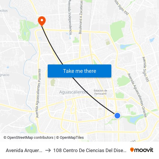 Avenida Arqueros, Sn(Lb) to 108 Centro De Ciencias Del Diseño Y Construcción map