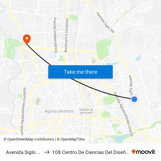 Avenida Siglo Xxi, 5103 to 108 Centro De Ciencias Del Diseño Y Construcción map