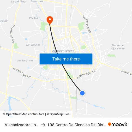 Vulcanizadora Lomas Del Sur to 108 Centro De Ciencias Del Diseño Y Construcción map