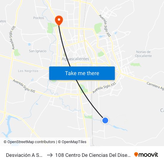 Desviación A San Antonio to 108 Centro De Ciencias Del Diseño Y Construcción map