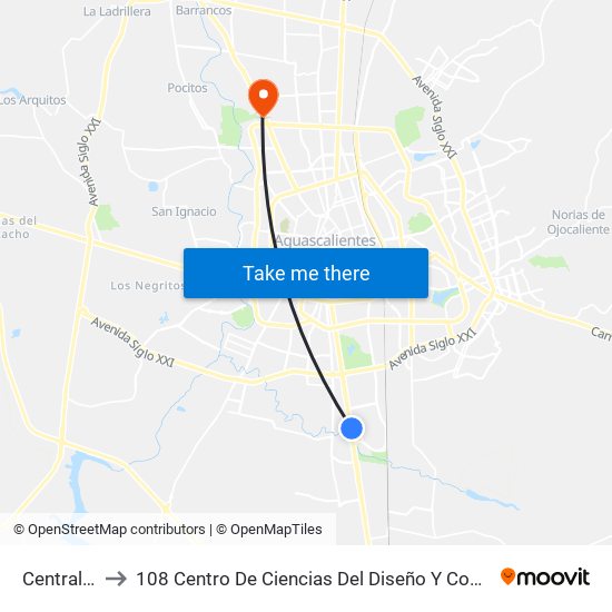 Central, Lb to 108 Centro De Ciencias Del Diseño Y Construcción map