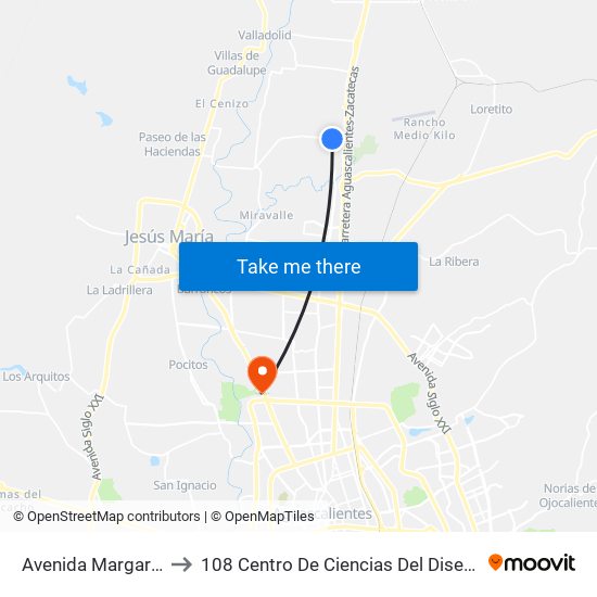 Avenida Margaritas, 103a to 108 Centro De Ciencias Del Diseño Y Construcción map