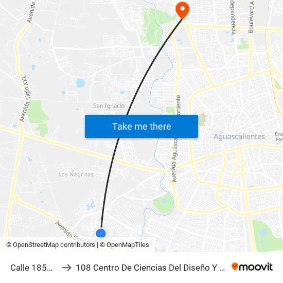 Calle 1857, 201 to 108 Centro De Ciencias Del Diseño Y Construcción map