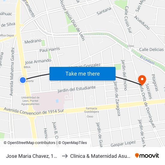 Jose Maria Chavez, 1111a to Clínica & Maternidad Asunción map