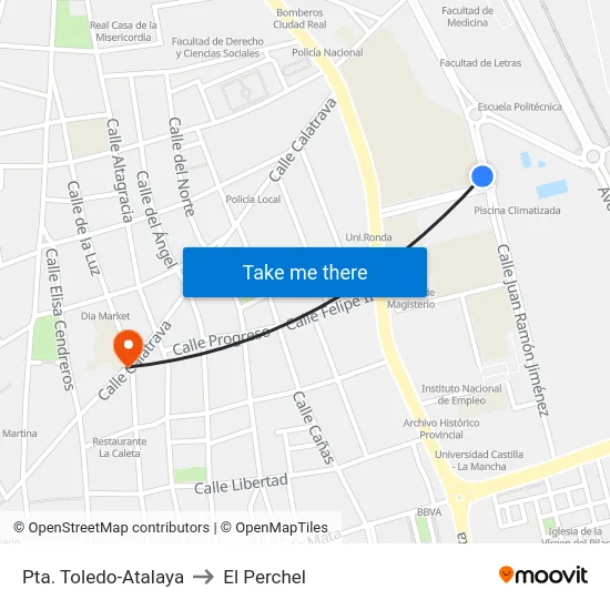 Pta. Toledo-Atalaya to El Perchel map