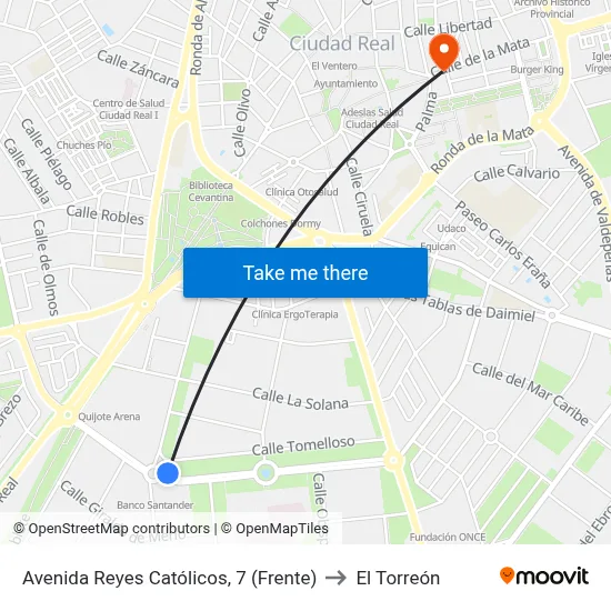 Avenida Reyes Católicos, 7 (Frente) to El Torreón map