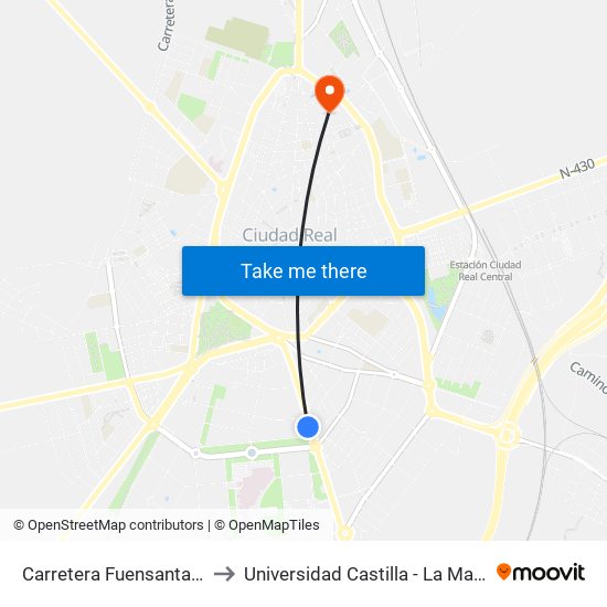 Carretera Fuensanta 3/7 to Universidad Castilla - La Mancha map
